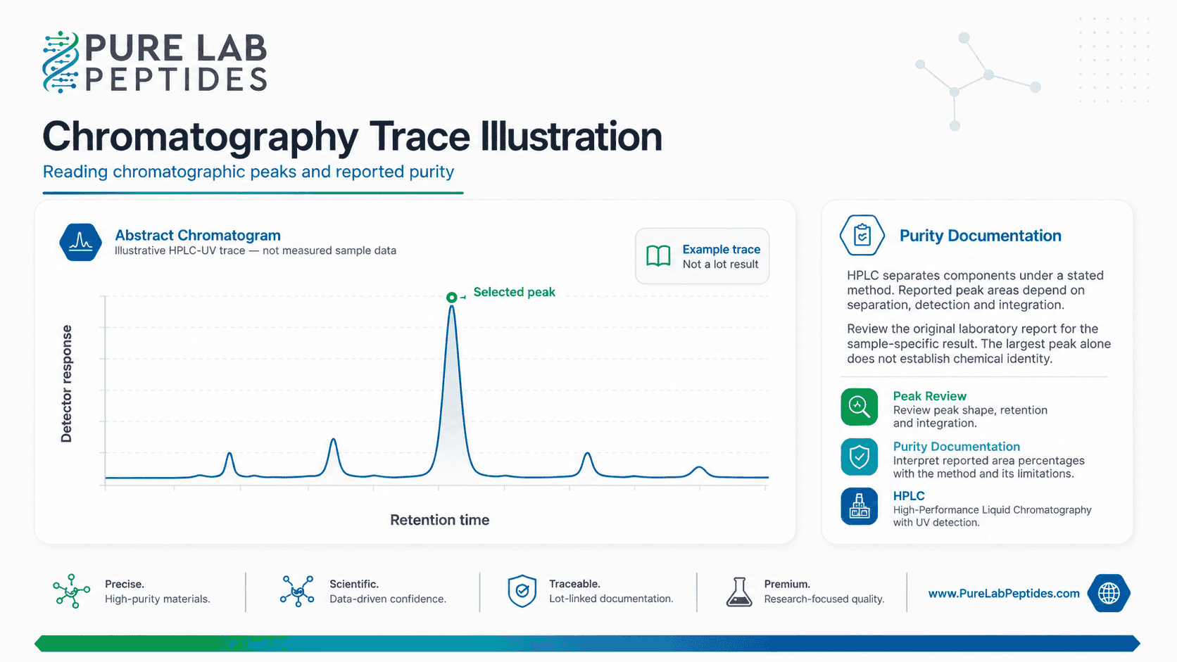 Illustrative chromatographic trace for discussing method-specific results